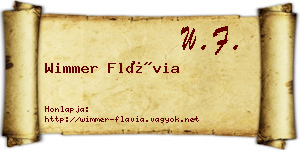 Wimmer Flávia névjegykártya